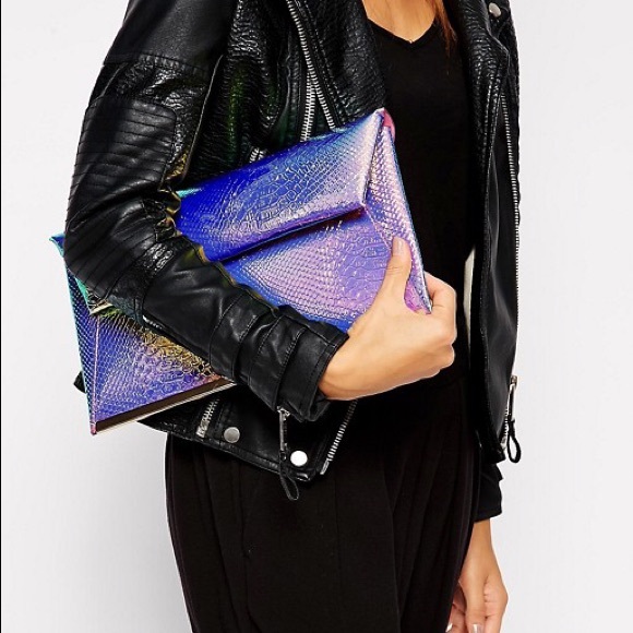 blue clutch bag new look